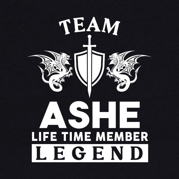 Ashe Name T Shirt - Ashe Life Time Member Legend Gift Item Tee by unendurableslemp118